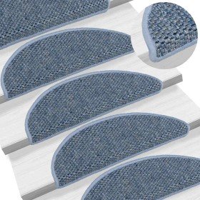 Alfombrilla autoadhesiva escalera sisal 15 uds azul 56x17x3 cm en Hogar | Comprar online en Foru.es