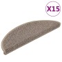 Alfombrilla autoadhesiva escalera sisal 15 uds beige 56x17x3 cm en Hogar | Comprar online en Foru.es