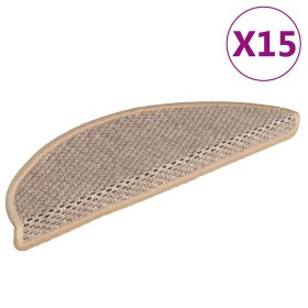 Alfombrilla autoadhesiva escalera sisal 15 uds beige 56x17x3 cm en Hogar | Comprar online en Foru.es