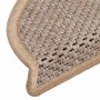 Alfombrilla autoadhesiva escalera sisal 15 uds beige 56x17x3 cm en Hogar | Comprar online en Foru.es