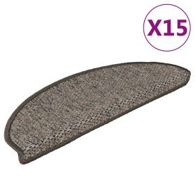 Alfombrillas autoadhesivas sisal 15 uds marrón beige 56x17x3 cm en Hogar | Comprar online en Foru.es