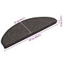 Alfombra autoadhesiva escalera sisal 15 uds antracita 65x21x4cm en Hogar | Comprar online en Foru.es