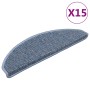 Alfombrilla autoadhesiva escalera sisal 15 uds azul 65x21x4 cm en Hogar | Comprar online en Foru.es