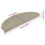 Alfombrillas autoadhesivas sisal 15 uds verde claro 56x17x3 cm en Hogar | Comprar online en Foru.es