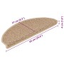 Alfombrilla autoadhesiva escalera sisal 15 uds arena 65x21x4 cm en Hogar | Comprar online en Foru.es