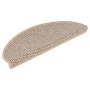 Alfombrilla autoadhesiva escalera sisal 15 uds beige 65x21x4 cm en Hogar | Comprar online en Foru.es