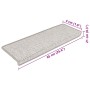Alfombrillas autoadhesivas sisal 15 uds platina 65x21x4 cm en Hogar | Comprar online en Foru.es