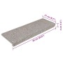 Alfombrilla autoadhesiva escalera sisal 15 uds 65x21x4 cm en Hogar | Comprar online en Foru.es