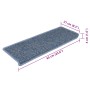 Alfombrilla autoadhesiva escalera sisal 15 uds azul 65x21x4 cm en Hogar | Comprar online en Foru.es