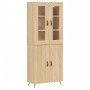 Aparador alto madera contrachapada color roble 69,5x34x180 cm de vidaXL, Aparadores - Ref: Foro24-3198188, Precio: 155,15 €, ...