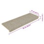 Alfombrillas autoadhesivas sisal 15 uds verde 56x17x3 cm en Hogar | Comprar online en Foru.es