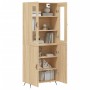 Aparador alto madera contrachapada color roble 69,5x34x180 cm de vidaXL, Aparadores - Ref: Foro24-3198188, Precio: 155,15 €, ...