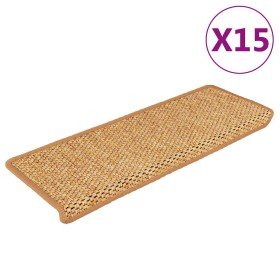 Alfombrilla autoadhesiva escalera sisal 15uds naranja 65x21x4cm en Hogar | Comprar online en Foru.es