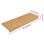 Alfombrilla autoadhesiva escalera sisal 15uds naranja 65x21x4cm en Hogar | Comprar online en Foru.es