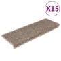 Alfombrilla autoadhesiva escalera sisal 15 uds beige 65x21x4 cm en Hogar | Comprar online en Foru.es