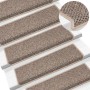 Alfombrilla autoadhesiva escalera sisal 15 uds beige 65x21x4 cm en Hogar | Comprar online en Foru.es