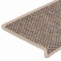 Alfombrilla autoadhesiva escalera sisal 15 uds beige 65x21x4 cm en Hogar | Comprar online en Foru.es