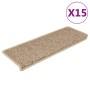 Alfombrilla autoadhesiva escalera sisal 15 uds arena 65x21x4 cm en Hogar | Comprar online en Foru.es