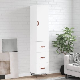 Aparador alto madera contrachapada blanco 34,5x34x180 cm de vidaXL, Aparadores - Ref: Foro24-3198825, Precio: 111,34 €, Descu...