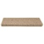 Alfombrilla autoadhesiva escalera sisal 15 uds arena 65x21x4 cm en Hogar | Comprar online en Foru.es