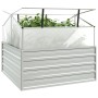 Arriate con invernadero plateado 100x100x85 cm de vidaXL, Maceteros y jardineras - Ref: Foro24-316882, Precio: 101,85 €, Desc...