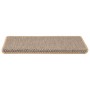 Alfombrilla autoadhesiva escalera sisal 15 uds beige 65x21x4 cm en Hogar | Comprar online en Foru.es