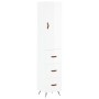 Aparador alto madera contrachapada blanco brillo 34,5x34x180 cm de vidaXL, Aparadores - Ref: Foro24-3198827, Precio: 118,00 €...