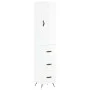 Aparador alto madera contrachapada blanco brillo 34,5x34x180 cm de vidaXL, Aparadores - Ref: Foro24-3198827, Precio: 116,20 €...