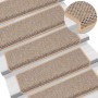 Alfombrilla autoadhesiva escalera sisal 15 uds beige 65x21x4 cm en Hogar | Comprar online en Foru.es