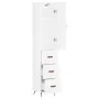 Aparador alto madera contrachapada blanco brillo 34,5x34x180 cm de vidaXL, Aparadores - Ref: Foro24-3198827, Precio: 116,20 €...