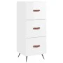 Aparador alto madera contrachapada blanco brillo 34,5x34x180 cm de vidaXL, Aparadores - Ref: Foro24-3198827, Precio: 116,20 €...