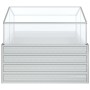Arriate con invernadero plateado 100x100x85 cm de vidaXL, Maceteros y jardineras - Ref: Foro24-316882, Precio: 101,85 €, Desc...