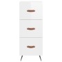 Aparador alto madera contrachapada blanco brillo 34,5x34x180 cm de vidaXL, Aparadores - Ref: Foro24-3198827, Precio: 118,00 €...