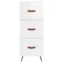 Aparador alto madera contrachapada blanco brillo 34,5x34x180 cm de vidaXL, Aparadores - Ref: Foro24-3198827, Precio: 116,20 €...