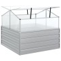Arriate con invernadero plateado 100x100x85 cm de vidaXL, Maceteros y jardineras - Ref: Foro24-316882, Precio: 101,85 €, Desc...