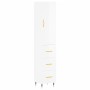 Aparador alto madera contrachapada blanco brillo 34,5x34x180 cm de vidaXL, Aparadores - Ref: Foro24-3198835, Precio: 118,99 €...