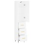 Aparador alto madera contrachapada blanco brillo 34,5x34x180 cm de vidaXL, Aparadores - Ref: Foro24-3198835, Precio: 118,99 €...