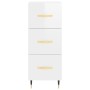 Aparador alto madera contrachapada blanco brillo 34,5x34x180 cm de vidaXL, Aparadores - Ref: Foro24-3198835, Precio: 118,99 €...
