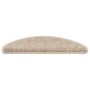 Felpudos para escaleras 15 uds 56x17x3 cm Beige Claro Semicircular en Hogar | Comprar online en Foru.es