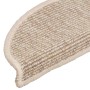 Felpudos para escaleras 15 uds 56x17x3 cm Beige Claro Semicircular en Hogar | Comprar online en Foru.es
