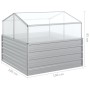 Arriate con invernadero plateado 100x100x85 cm de vidaXL, Maceteros y jardineras - Ref: Foro24-316882, Precio: 101,85 €, Desc...