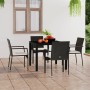 Sillas de jardín con cojines 4 unidades ratán sintético negro de vidaXL, Sillas de jardín - Ref: Foro24-319883, Precio: 229,2...
