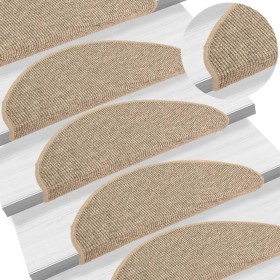Felpudos para escaleras 15 uds 65x21x4 cm Beige oscuro Semicircular Grande en Hogar | Comprar online en Foru.es