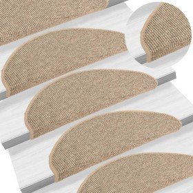 Felpudos para escaleras 15 uds 65x21x4 cm Beige oscuro Semicircular Grande en Hogar | Comprar online en Foru.es