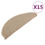 Felpudos para escaleras 15 uds 65x21x4 cm Beige oscuro Semicircular Grande en Hogar | Comprar online en Foru.es