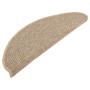 Felpudos para escaleras 15 uds 65x21x4 cm Beige oscuro Semicircular Grande en Hogar | Comprar online en Foru.es