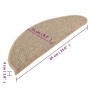 Felpudos para escaleras 15 uds 65x21x4 cm Beige oscuro Semicircular Grande en Hogar | Comprar online en Foru.es