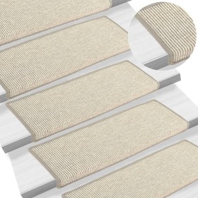Alfombrillas para escaleras 15 unidades 65x21x4 cm Borde rectangular plateado en Hogar | Comprar online en Foru.es