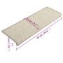 Alfombrillas para escaleras 15 unidades 65x21x4 cm Borde rectangular plateado en Hogar | Comprar online en Foru.es