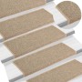 Felpudos para escaleras 15 unidades 65x21x4 cm Beige oscuro Borde rectangular en Hogar | Comprar online en Foru.es